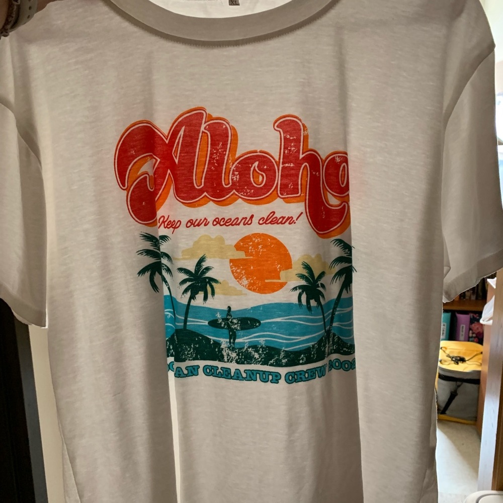 oversized aloha t shirt